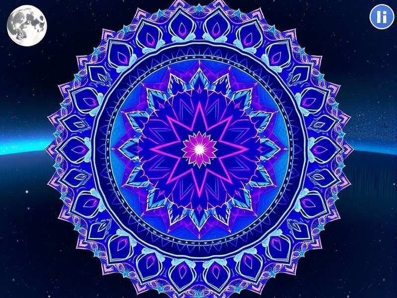 Mystic Moon Mandala puzzle solving interface